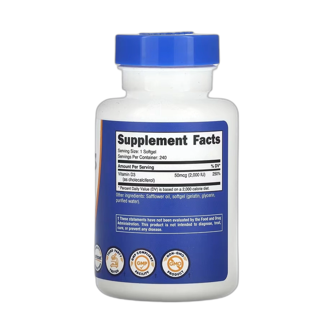 Nutricost, Vitamin D3, 2,000 IU, 240 Softgels