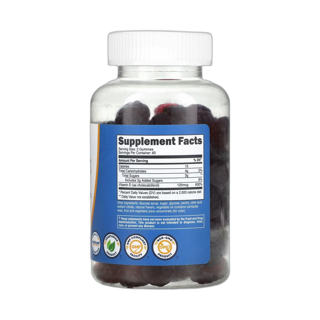 Nutricost, Vitamin D3 Gummies, Mixed Berry, 120 Gummies