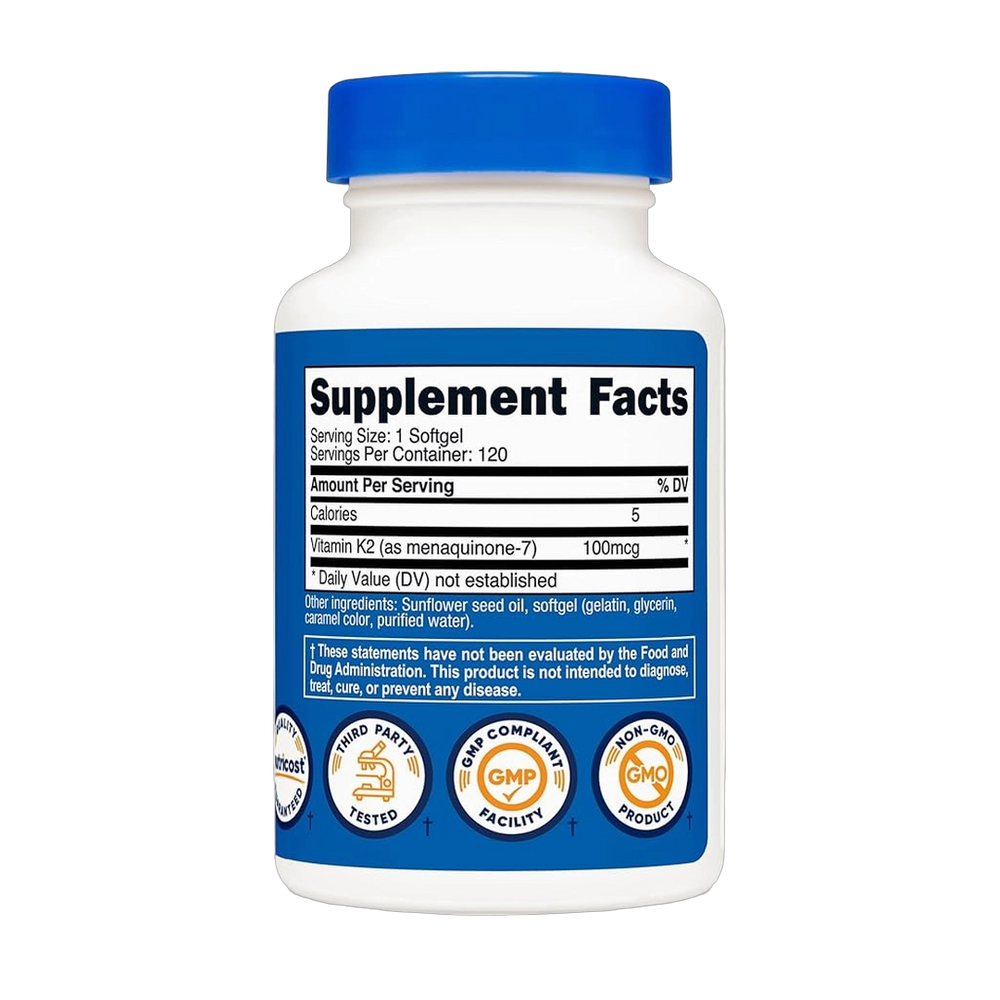Nutricost, Vitamin K2 MK-7, 100 mcg, 120 Softgels