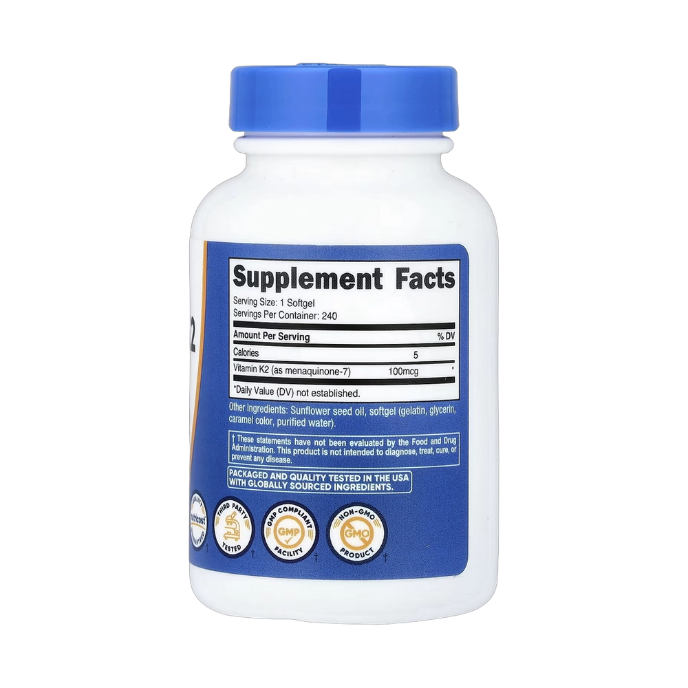 Nutricost, Vitamin K2 MK-7, 100 mcg, 240 Softgels