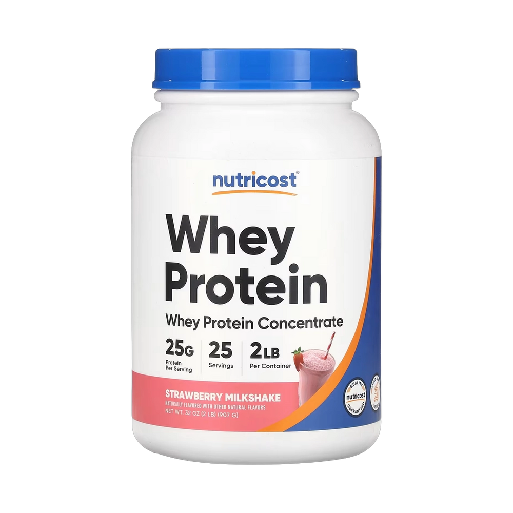 Nutricost, Whey Protein Concentrate, Strawberry Milkshake, 2 lb, 907 g