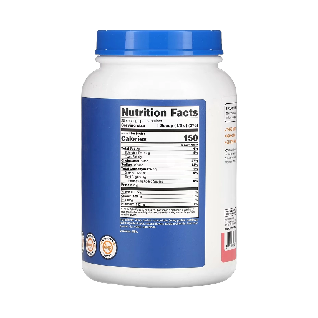 Nutricost, Whey Protein Concentrate, Strawberry Milkshake, 2 lb, 907 g