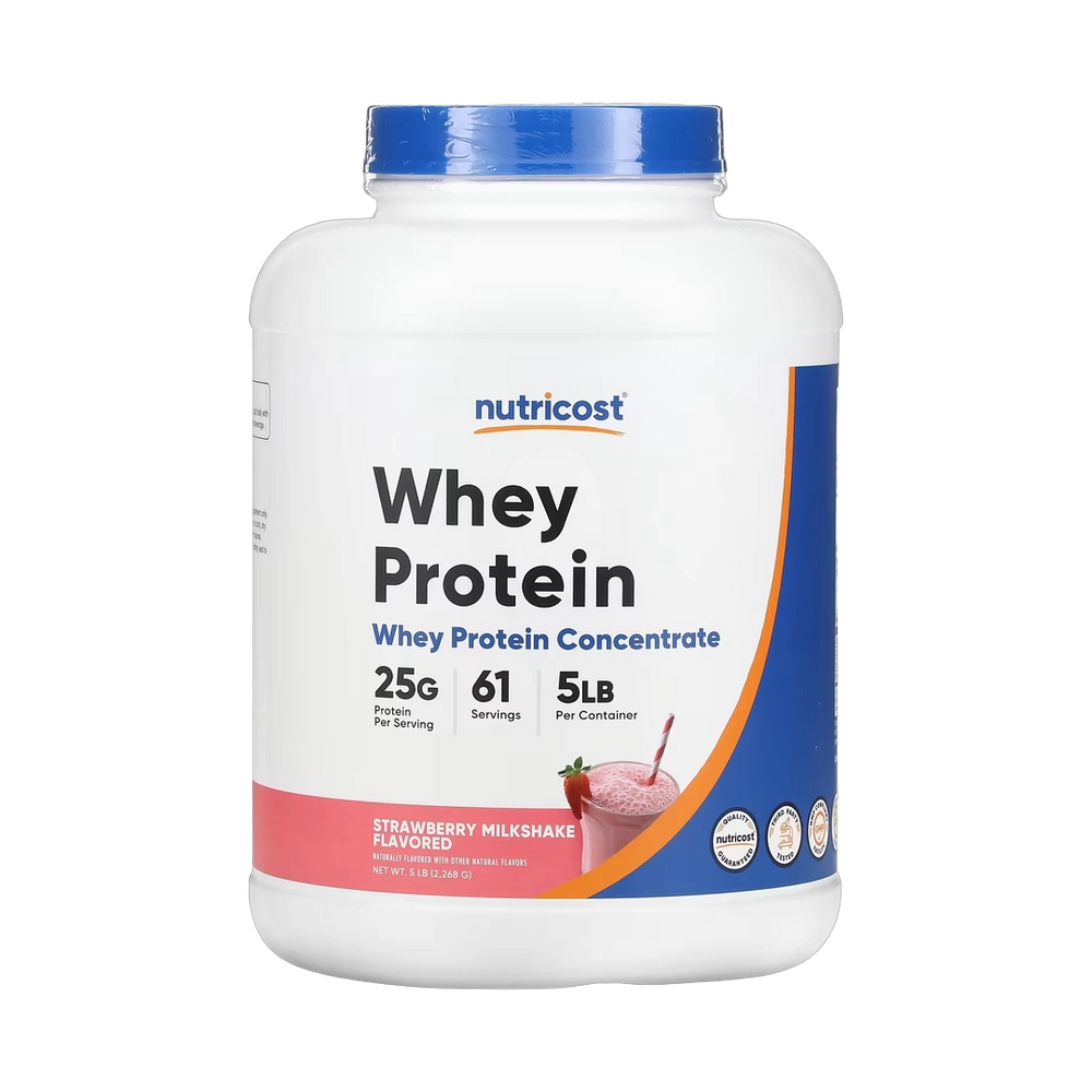 Nutricost, Whey Protein Concentrate, Strawberry Milkshake, 5 lb, 2,268 g