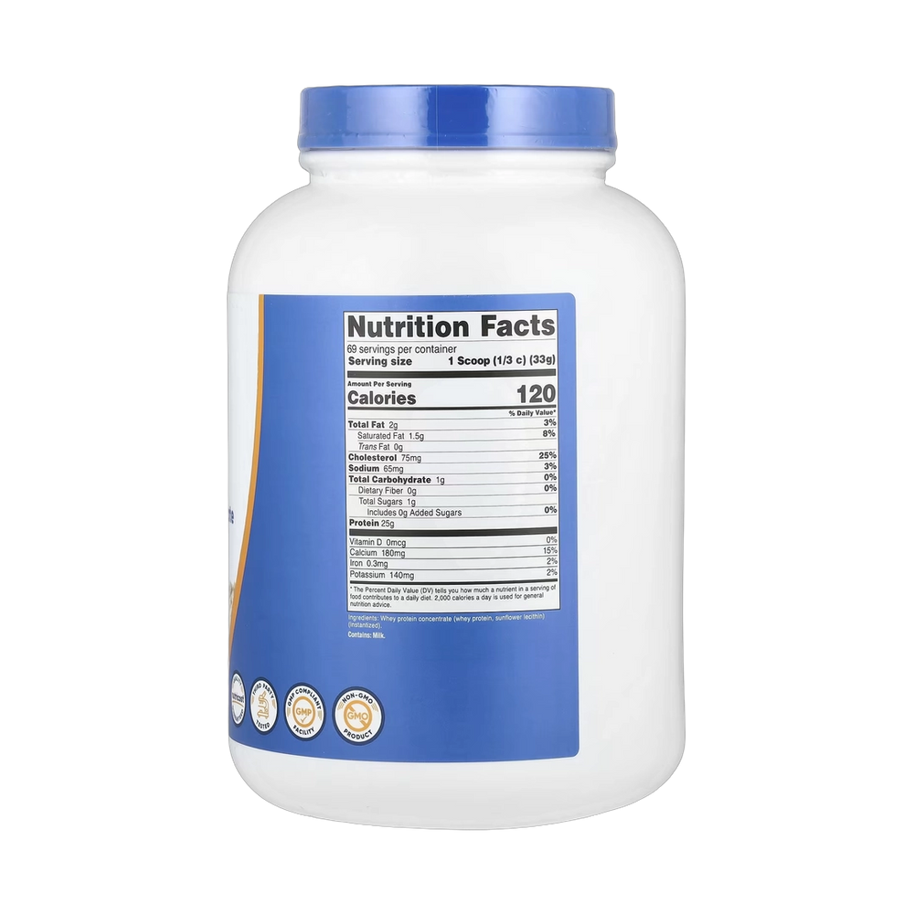 Nutricost, Whey Protein Concentrate, Unflavored, 5 lb, 2,268 g