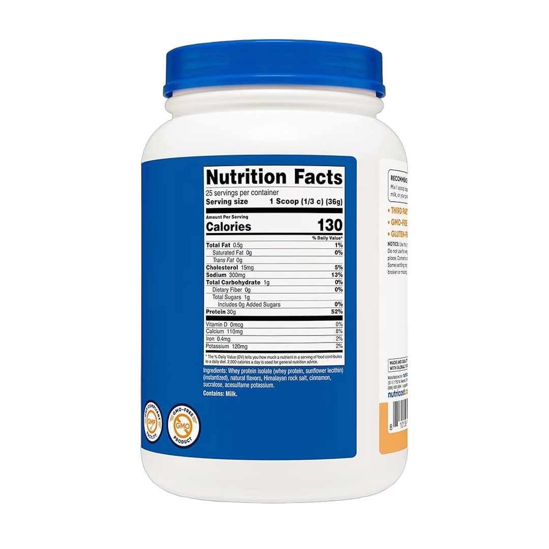 Nutricost, Whey Protein Isolate, Churro Flavored, 2 lb, 907 g
