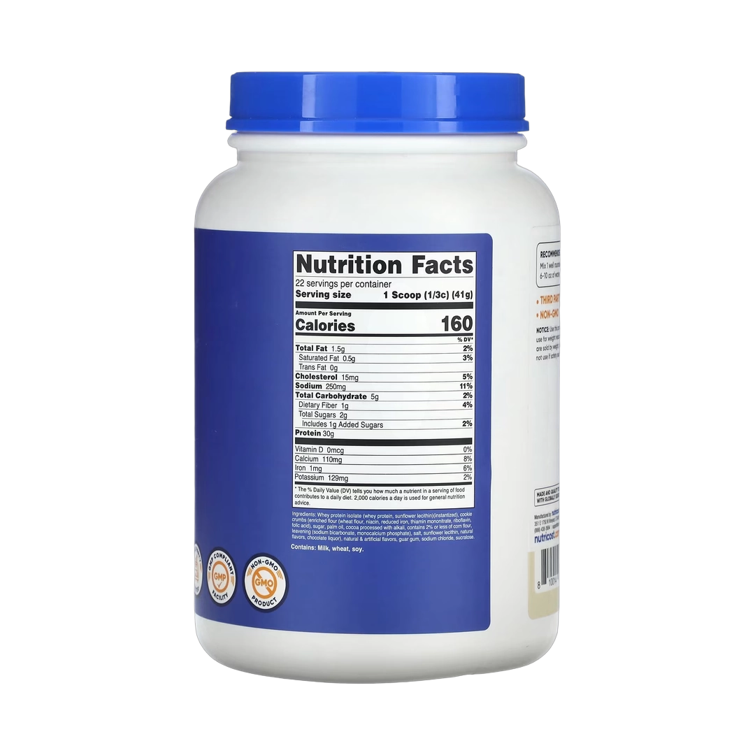 Nutricost, Whey Protein Isolate, Cookies N Cream, 2 lb, 907 g