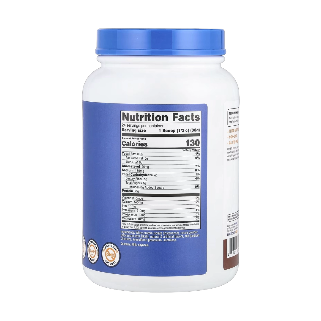 Nutricost, Whey Protein Isolate, Milk Chocolate, 2 lb, 907 g