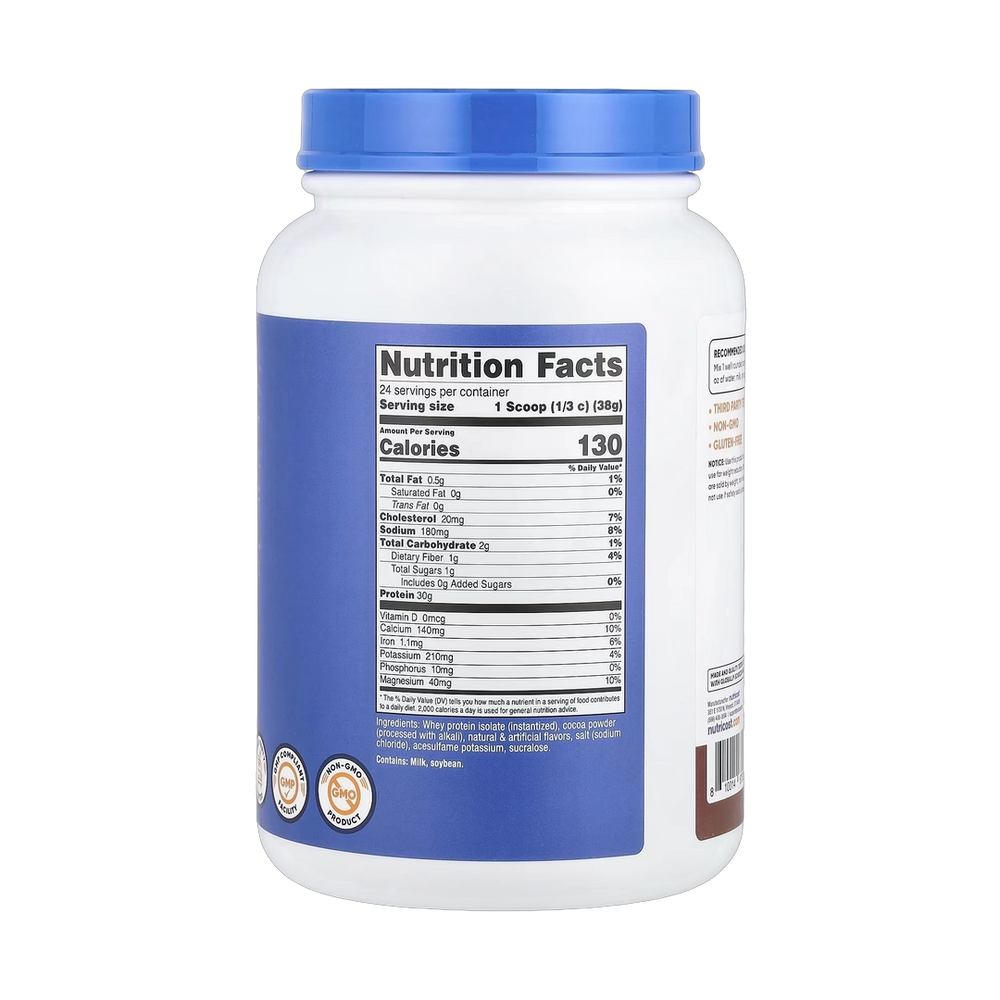 Nutricost, Whey Protein Isolate, Milk Chocolate, 2 lb, 907 g