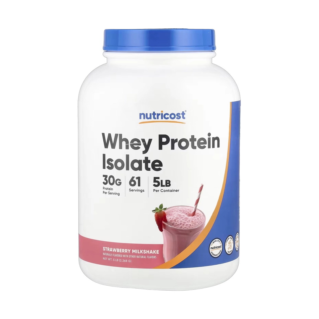Nutricost, Whey Protein Isolate, Strawberry Milkshake, 5 lb, 2,268 g
