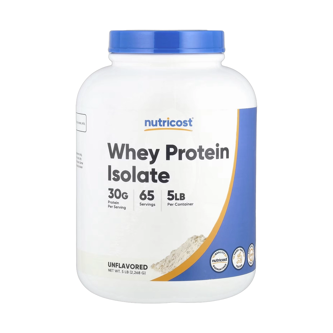 Nutricost, Whey Protein Isolate, Unflavored, 5 lb, 2,268 g