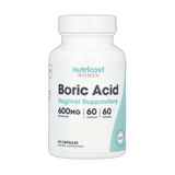 Nutricost, Women, Boric Acid, Vaginal Suppository, 600 mg , 60 Capsules