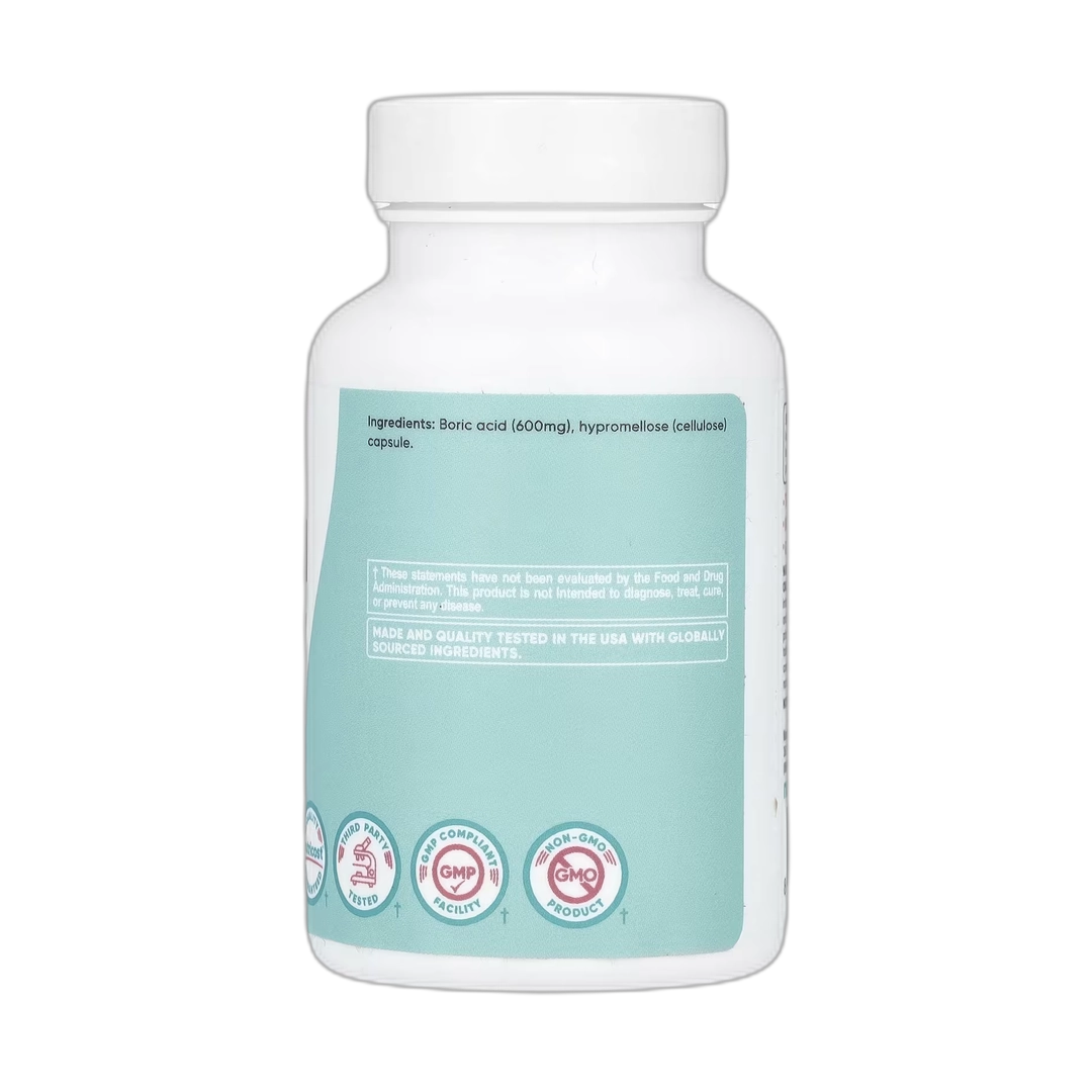 Nutricost, Women, Boric Acid, Vaginal Suppository, 600 mg , 60 Capsules