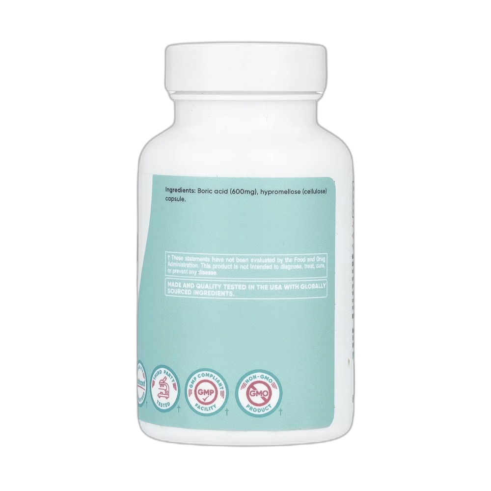 Nutricost, Women, Boric Acid, Vaginal Suppository, 600 mg , 60 Capsules