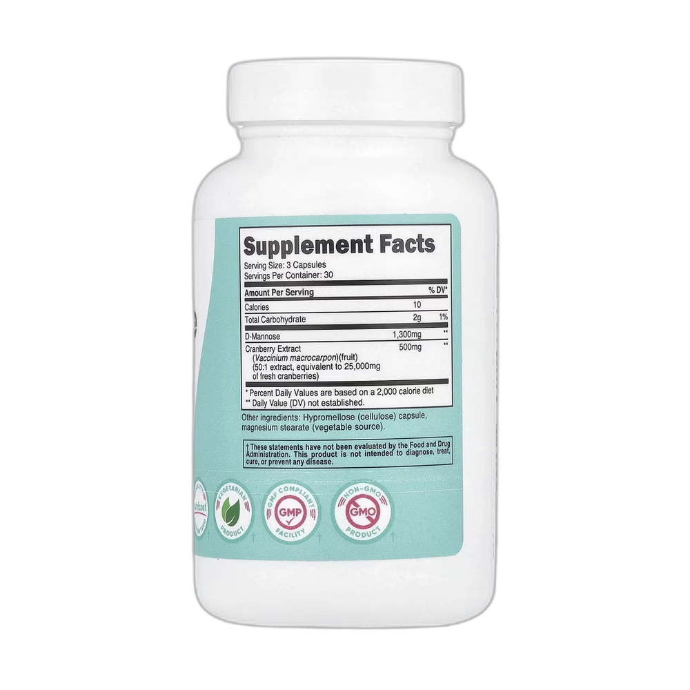 Nutricost, Women, D-Mannose with Cranberry Extract, 90 Capsules
