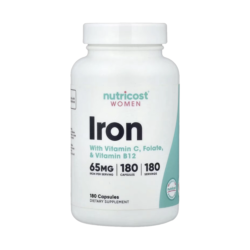 Nutricost, Women, Iron With Vitamin C, Folate, & Vitamin B12, 180 Capsules