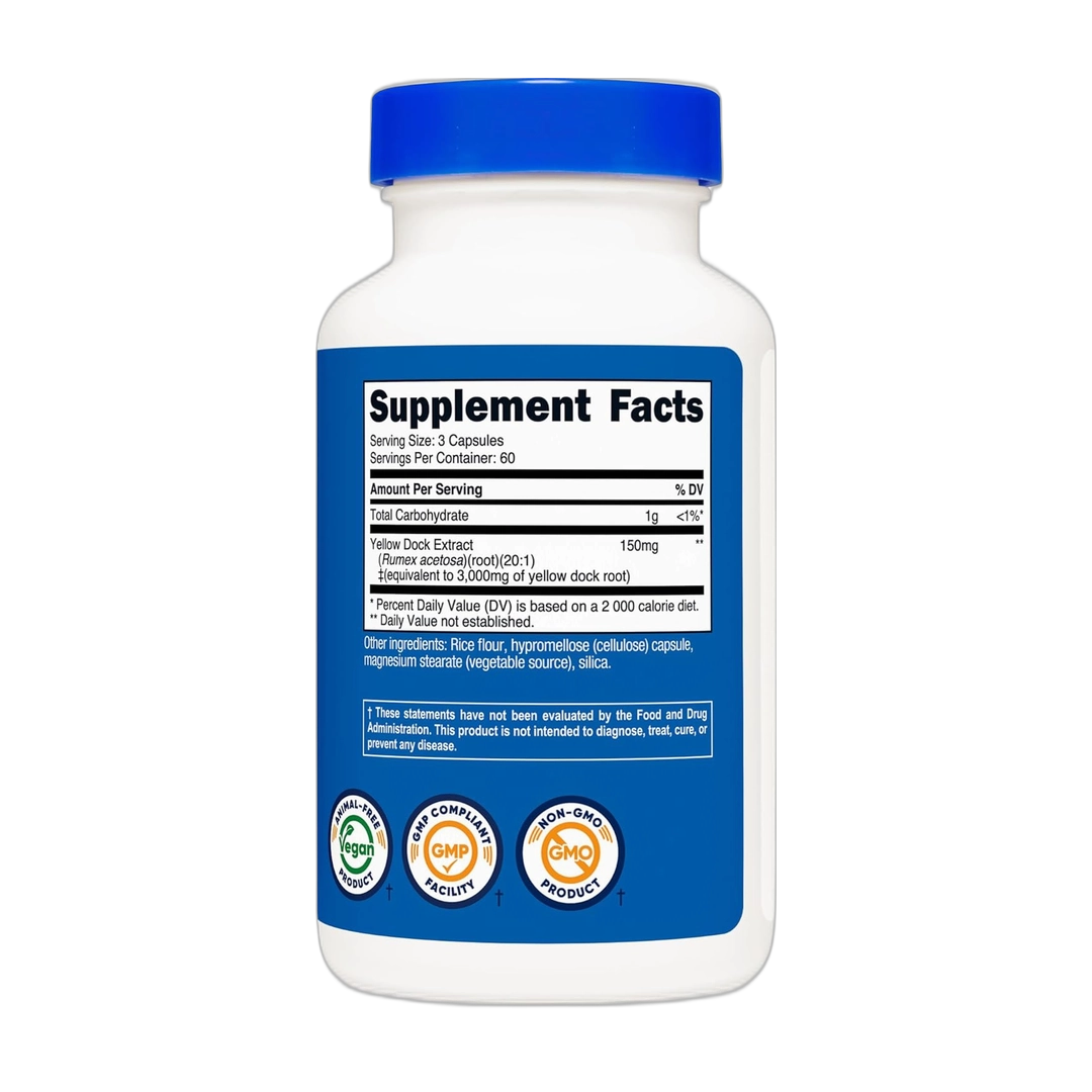 Nutricost, Yellow Dock, 3,000 mg, 180 Capsules