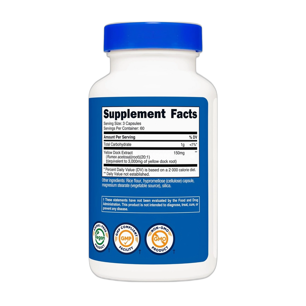 Nutricost, Yellow Dock, 3,000 mg, 180 Capsules