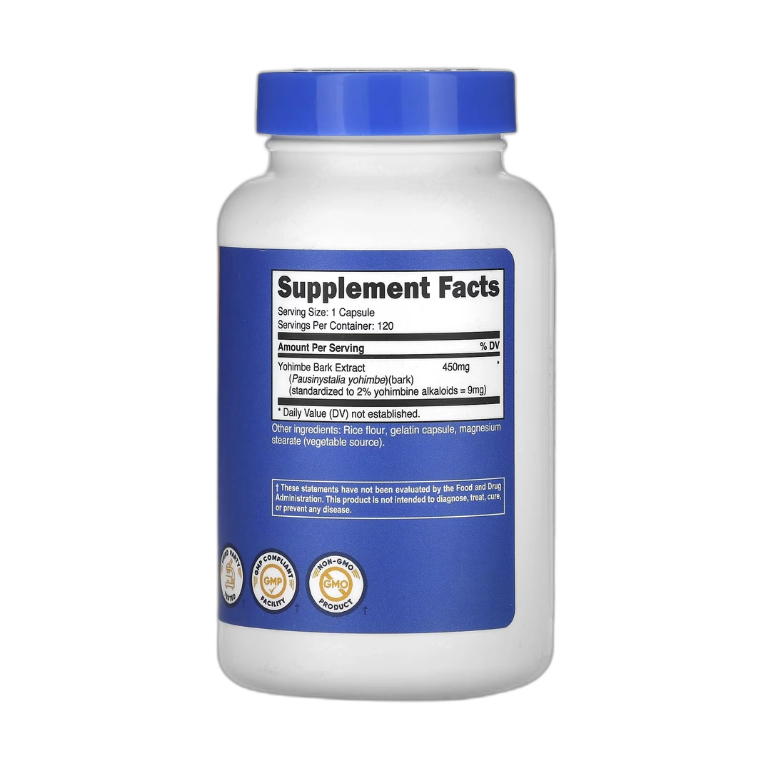 Nutricost, Yohimbe Bark Extract, 9 mg, 120 Capsules