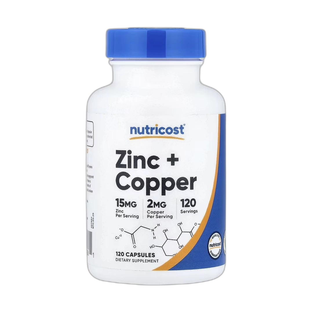 Nutricost, Zinc + Copper, 120 Capsules