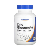 Nutricost, Zinc Gluconate, 50 mg, 120 Capsules