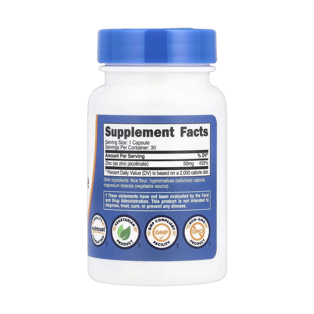 Nutricost, Zinc Picolinate, 50 mg, 30 Capsules