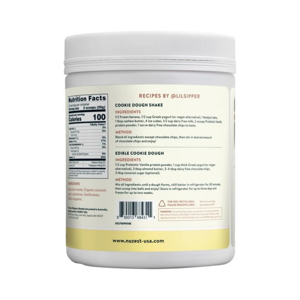 Nuzest, Clean Lean Protein, Probiotic Vanilla, 20 Servings, 1.1 lb
