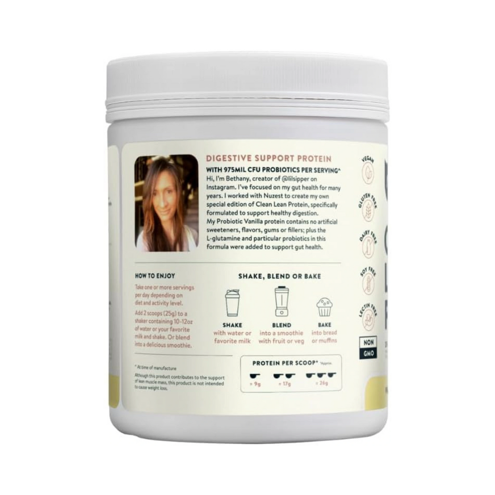 Nuzest, Clean Lean Protein, Probiotic Vanilla, 20 Servings, 1.1 lb