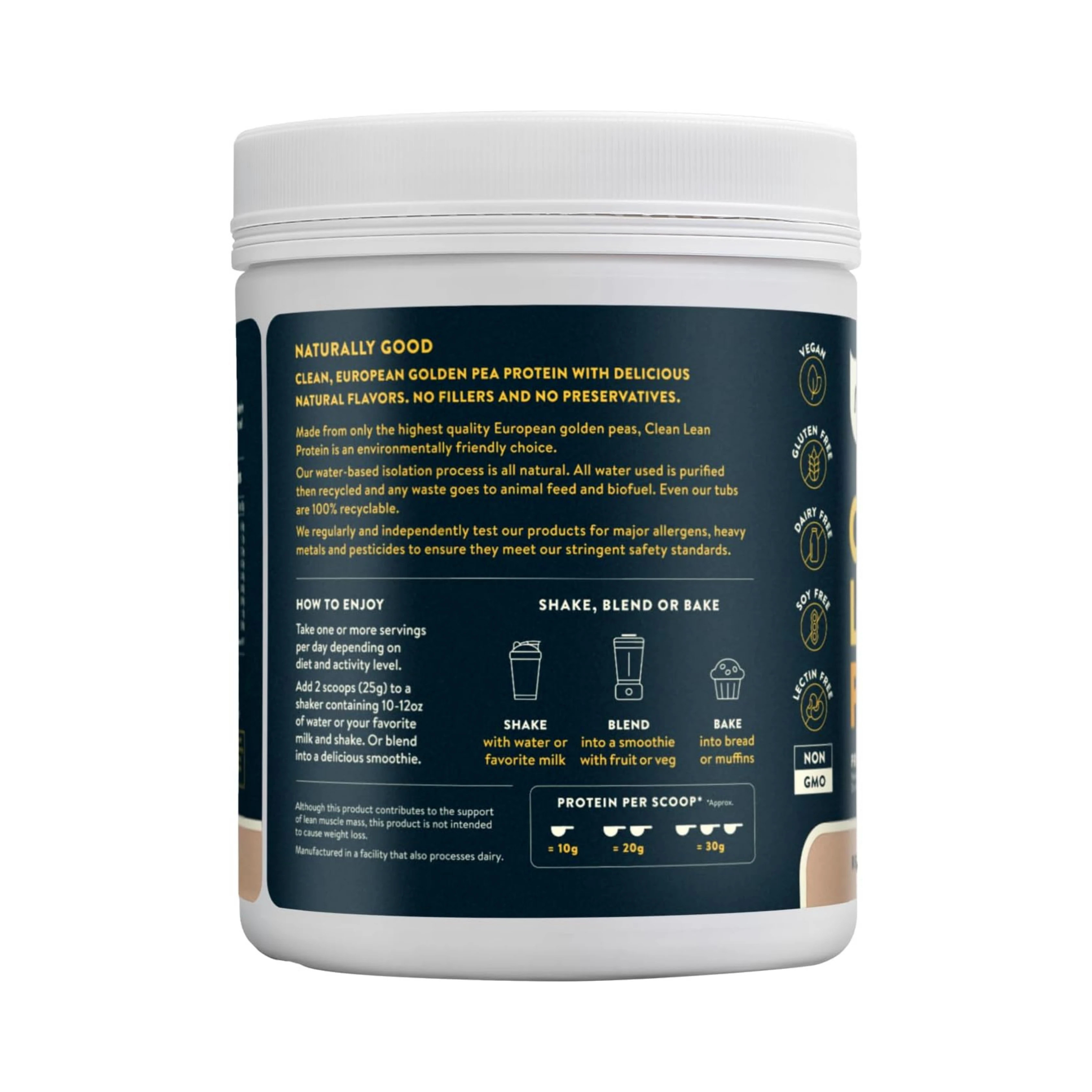 Nuzest, Pea Protein Powder, Clean Lean Protein, Real Coffee, 20 Servings, 1.1 lb