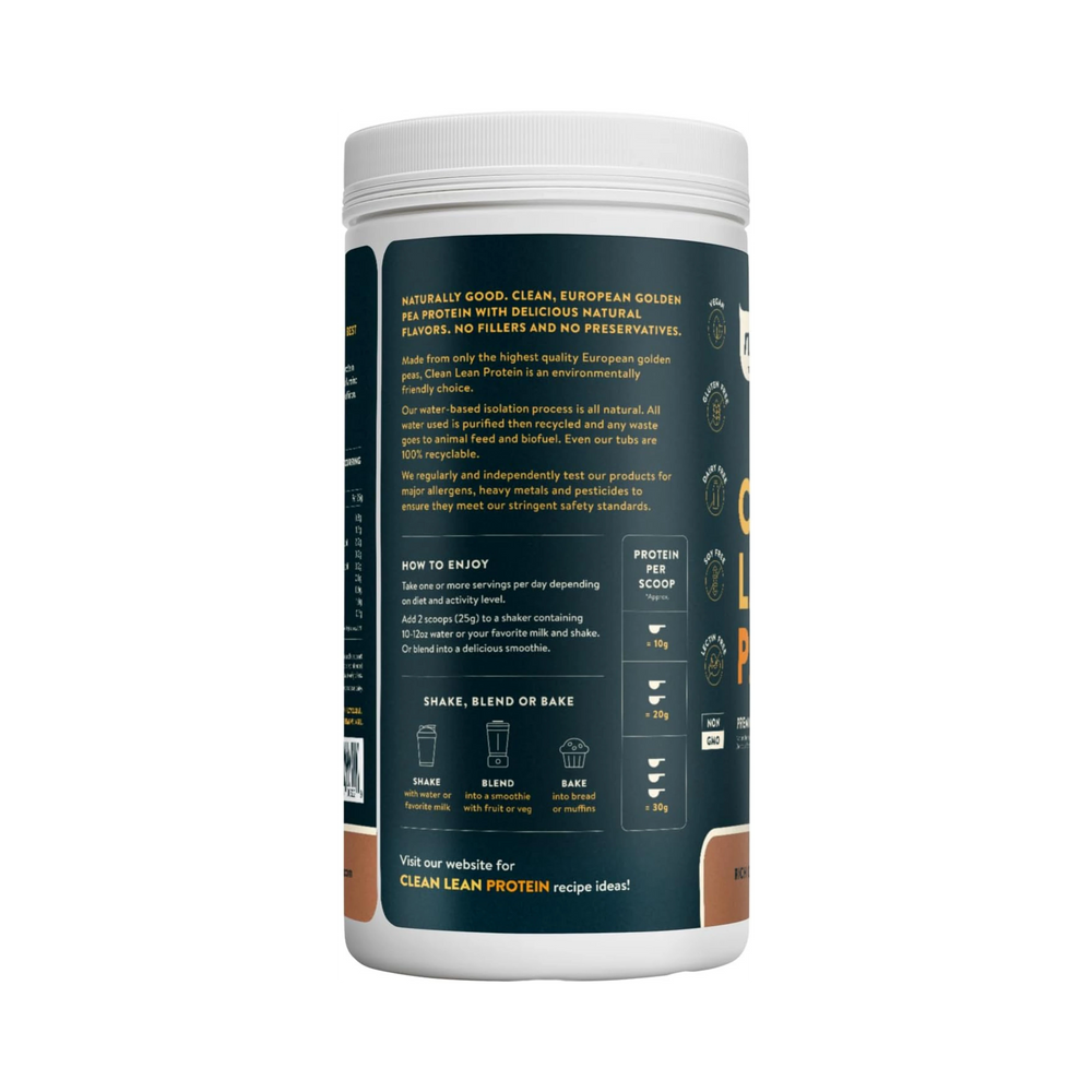 Nuzest, Pea Protein Powder, Clean Lean Protein, Rich Chocolate, 40 Servings, 2.2 lb
