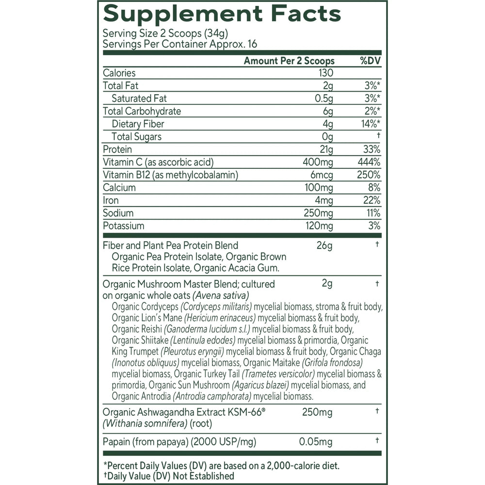 Om Mushrooms, Master Blend, Plant Protein, Creamy Chocolate, 1.2 lb, 546 g