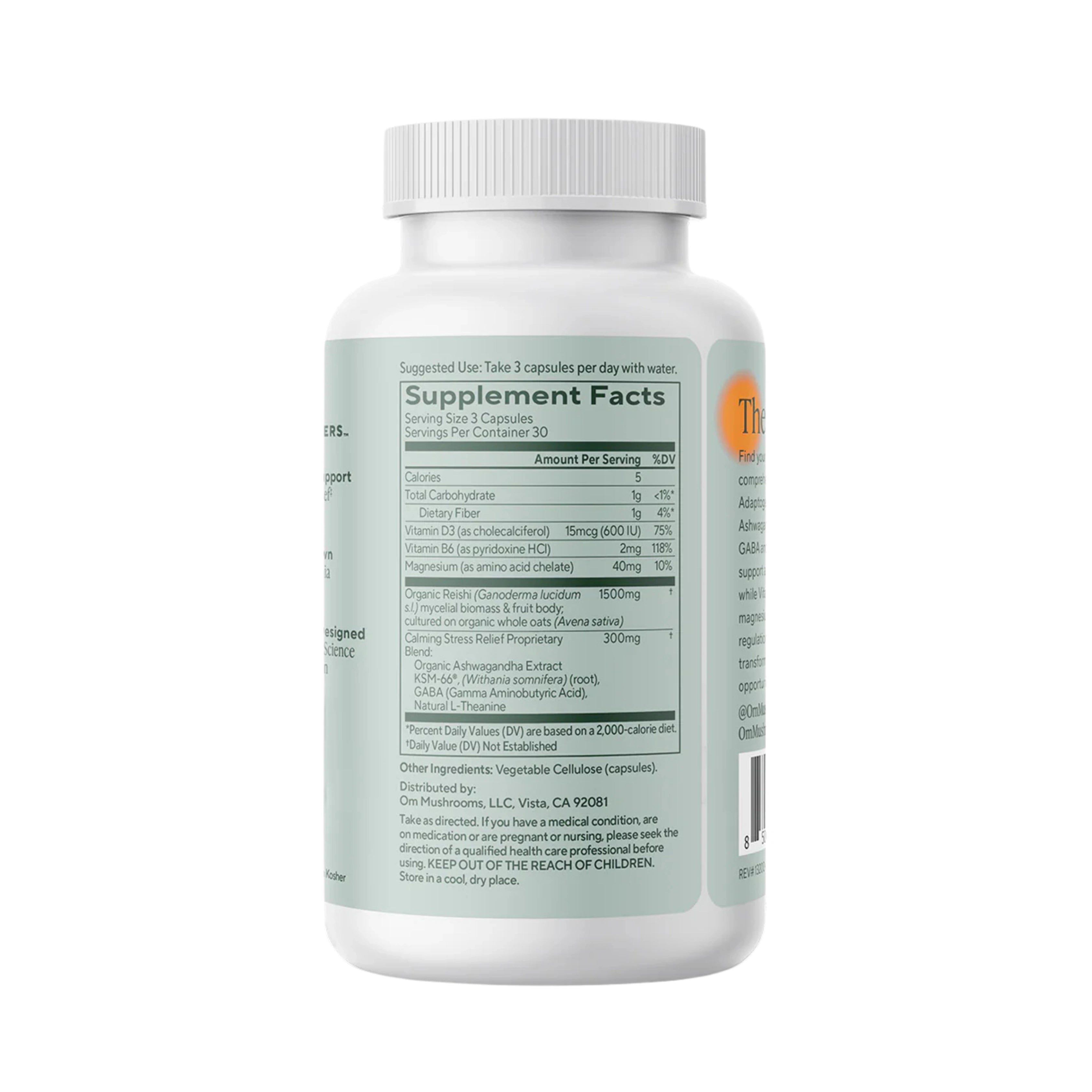Om Mushrooms, Relax Mushroom Capsules, 90 Capsules