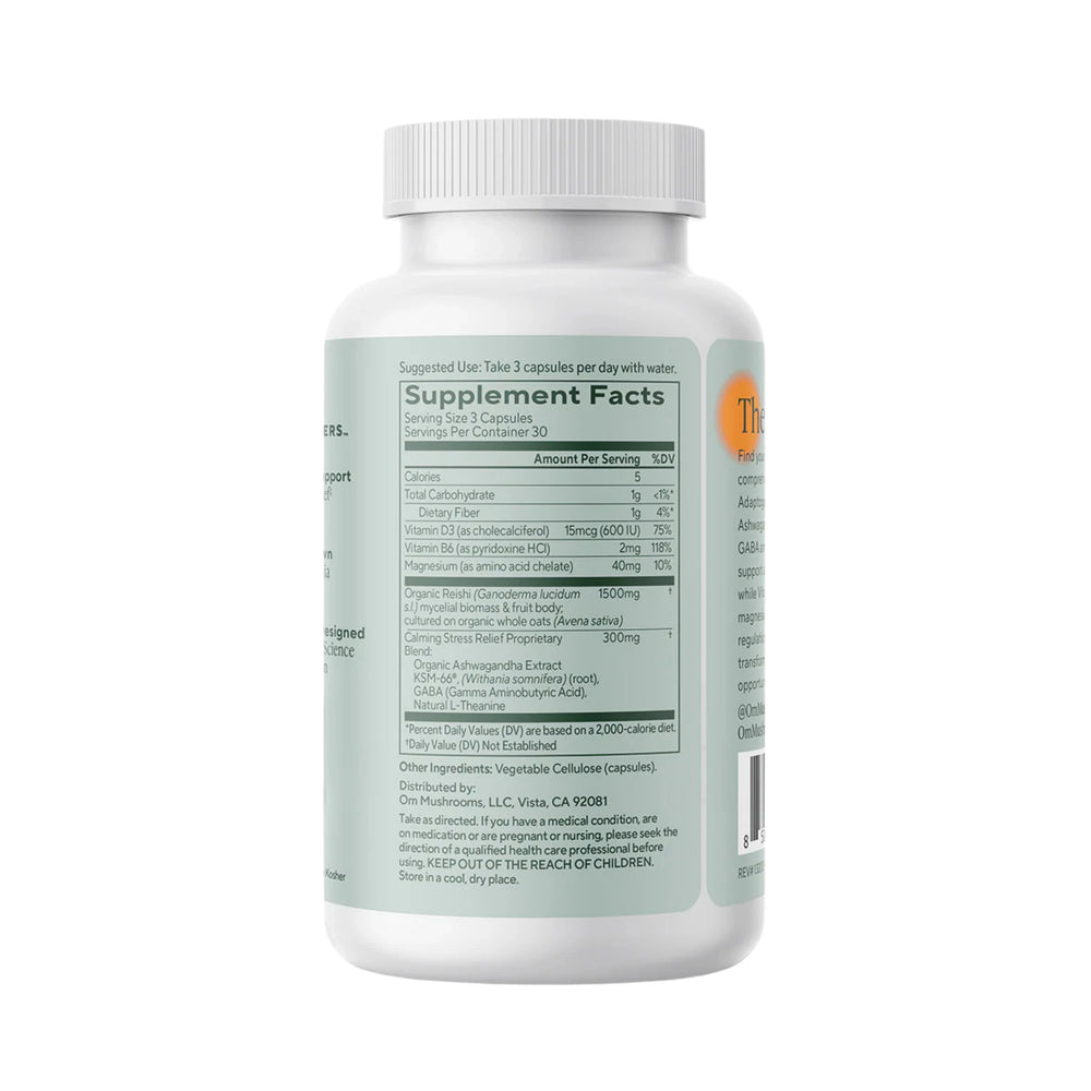 Om Mushrooms, Relax Mushroom Capsules, 90 Capsules