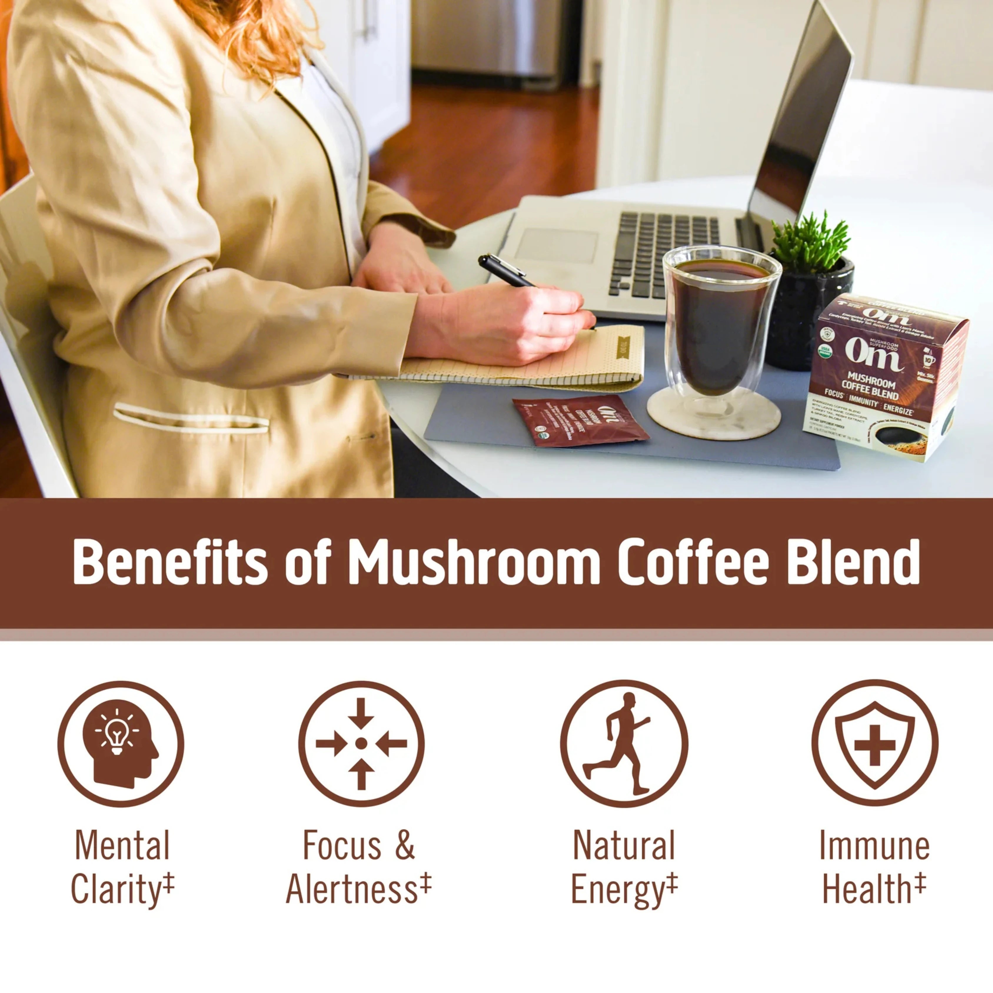 Om Mushrooms, Superfood Mushroom Blend, Coffee , 6.13 oz, 174 g
