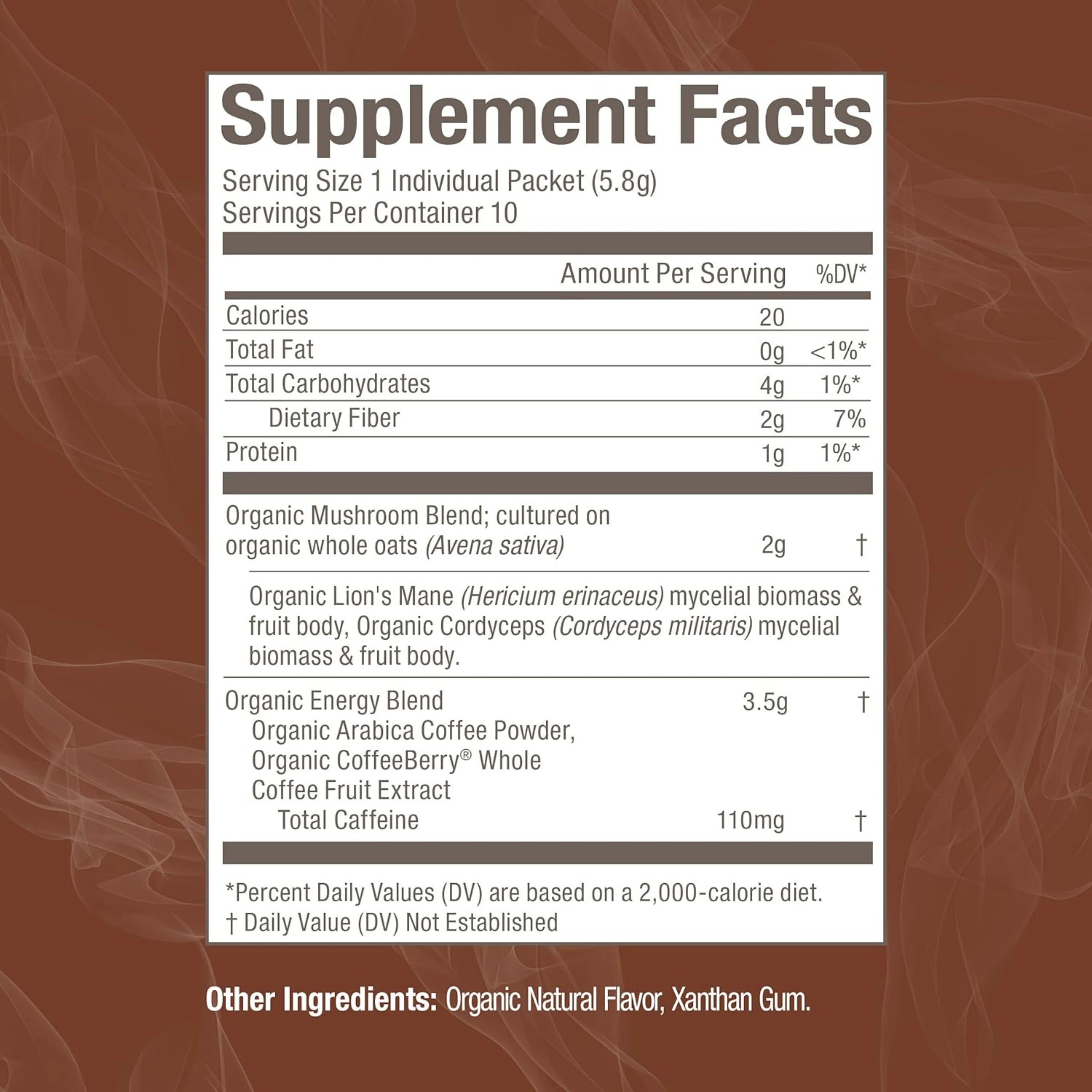 Om Mushrooms, Superfoods Mushroom Blend Coffee, 10 Packets, 0.2 oz, 5.8 g Each
