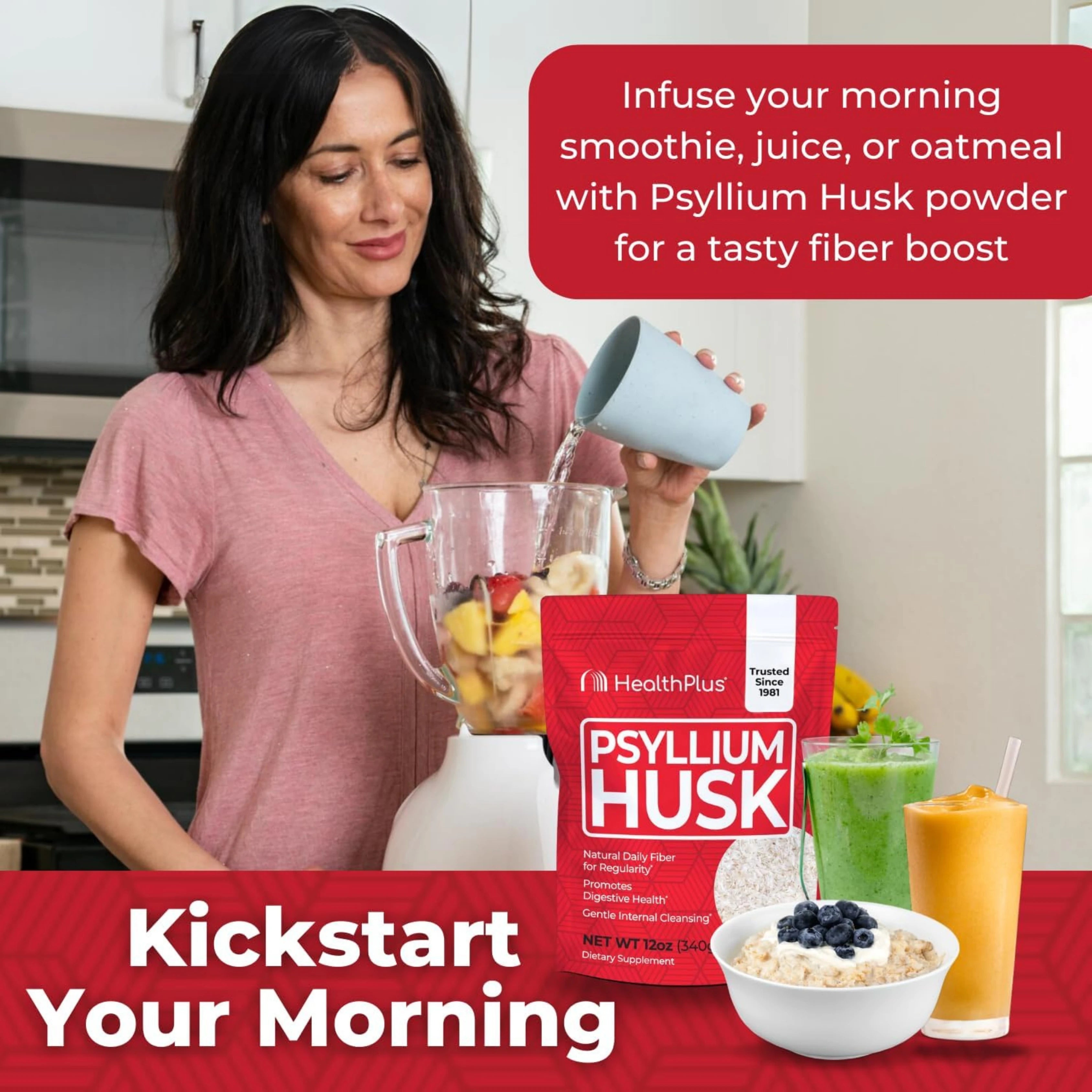 Health Plus, Psyllium Husk, 12 oz, 340 g