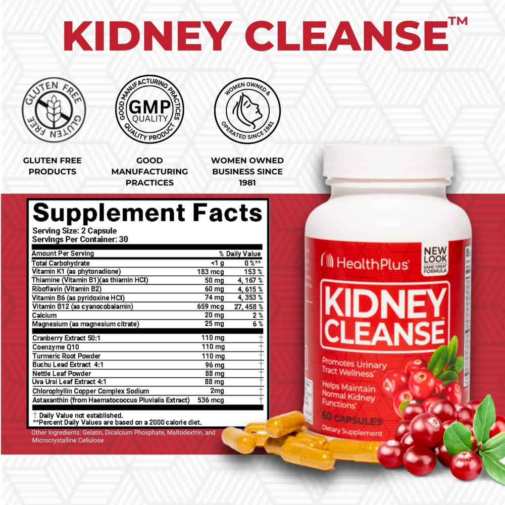 Health Plus, Kidney Cleanse, 60 Capsules