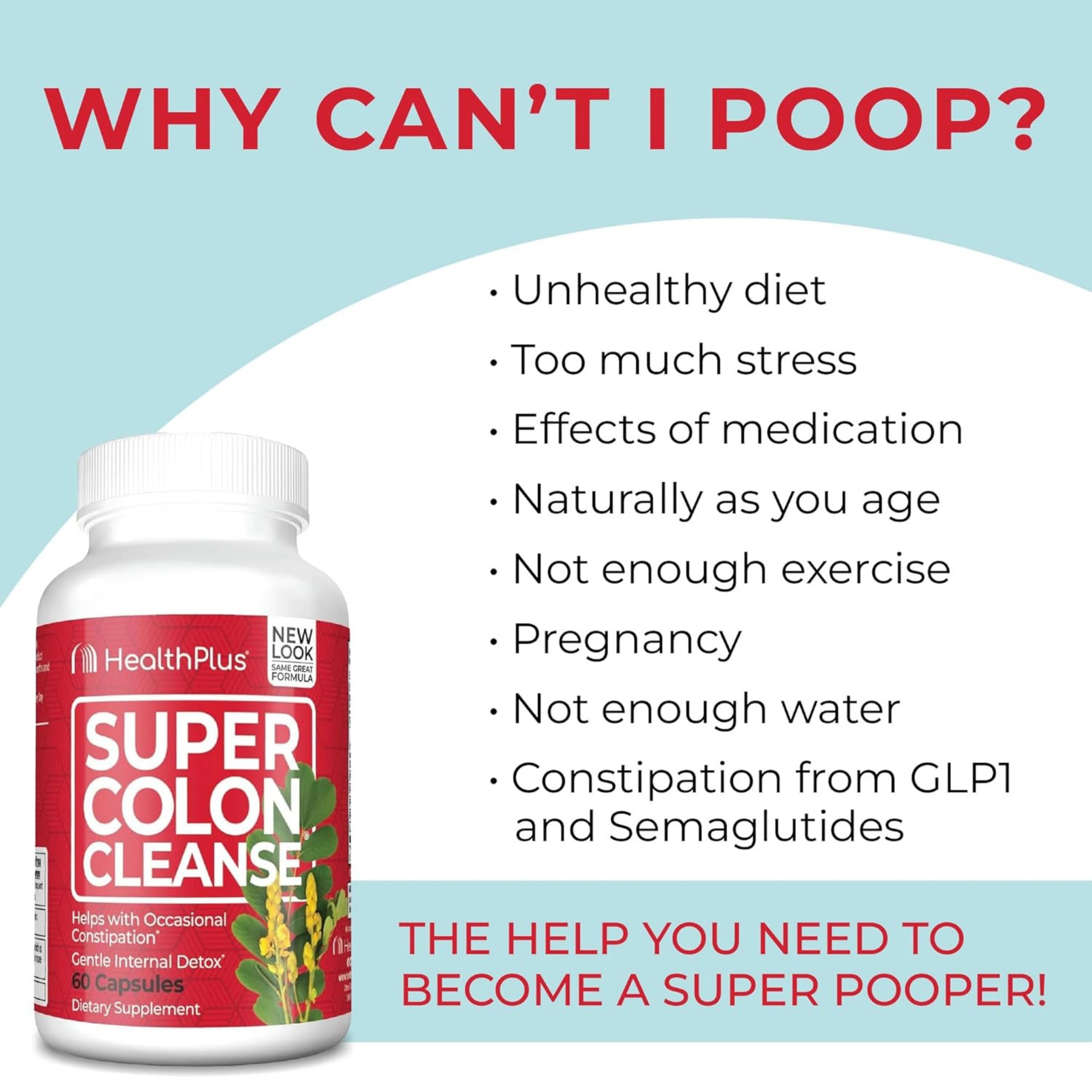 Health Plus, Super Colon Cleanse, 60 Capsules