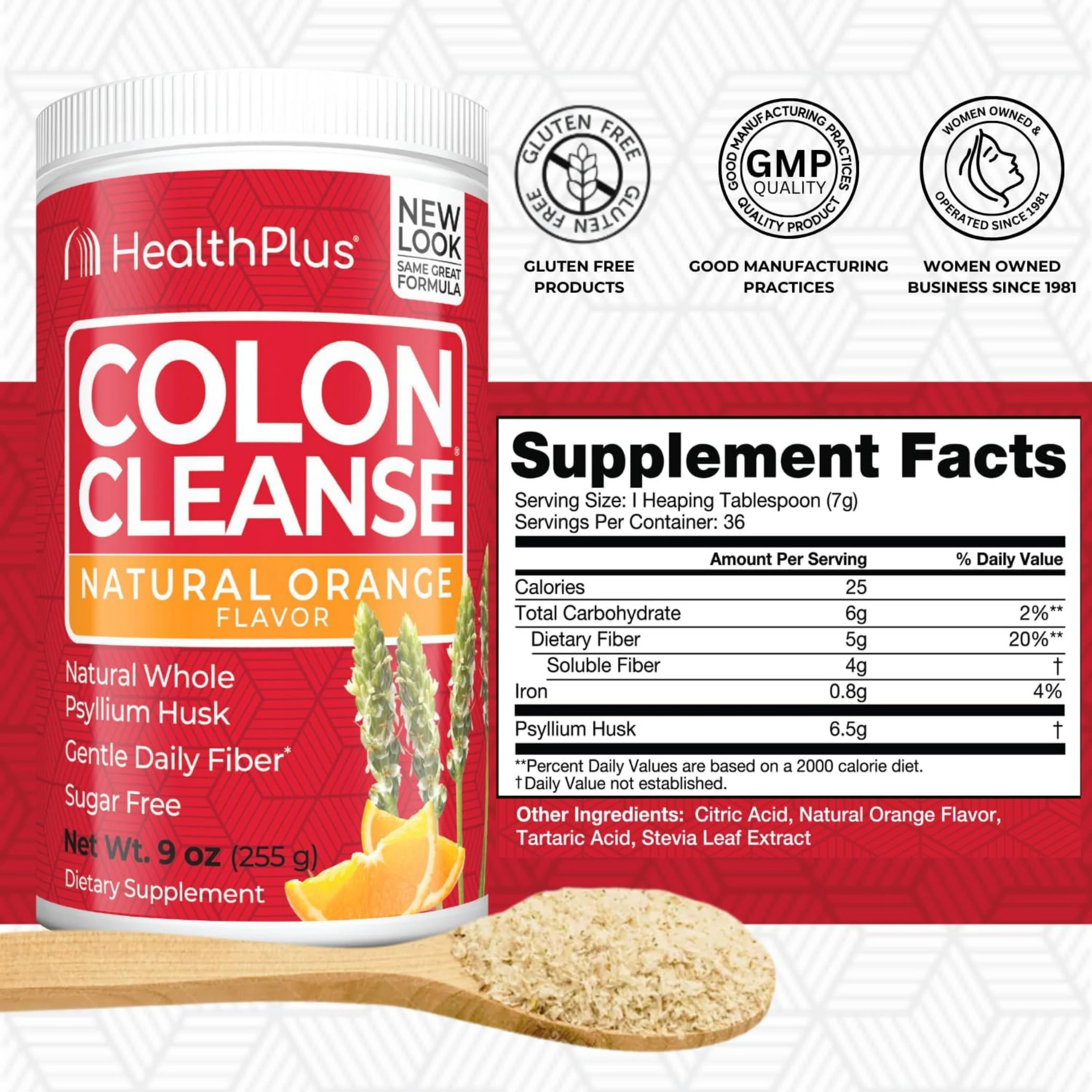 Health Plus, Colon Cleanse, Natural Orange, 9 oz, 255 g