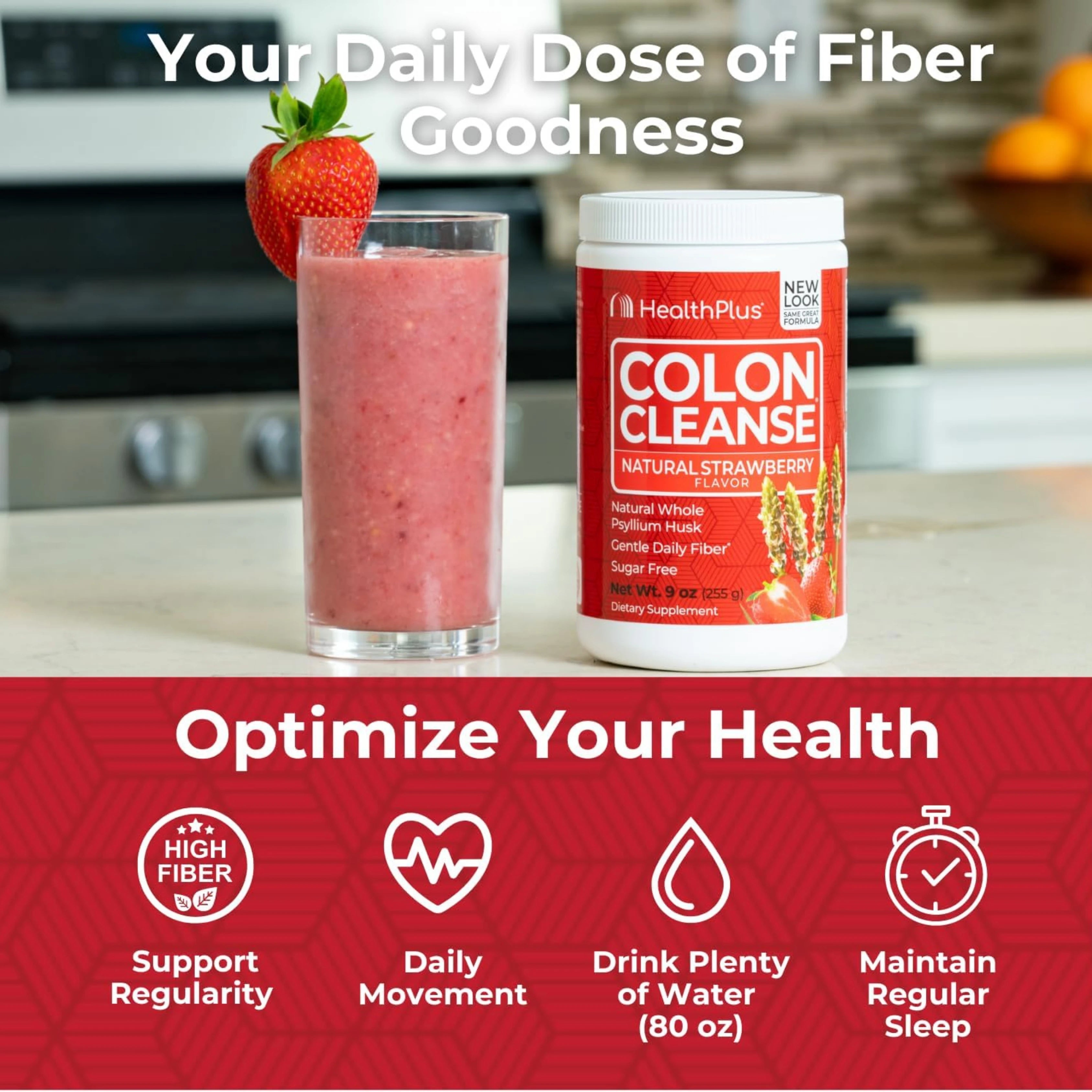 Health Plus, Colon Cleanse, Natural Strawberry, 9 oz, 255 g
