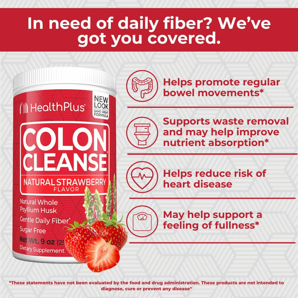 Health Plus, Colon Cleanse, Natural Strawberry, 9 oz, 255 g