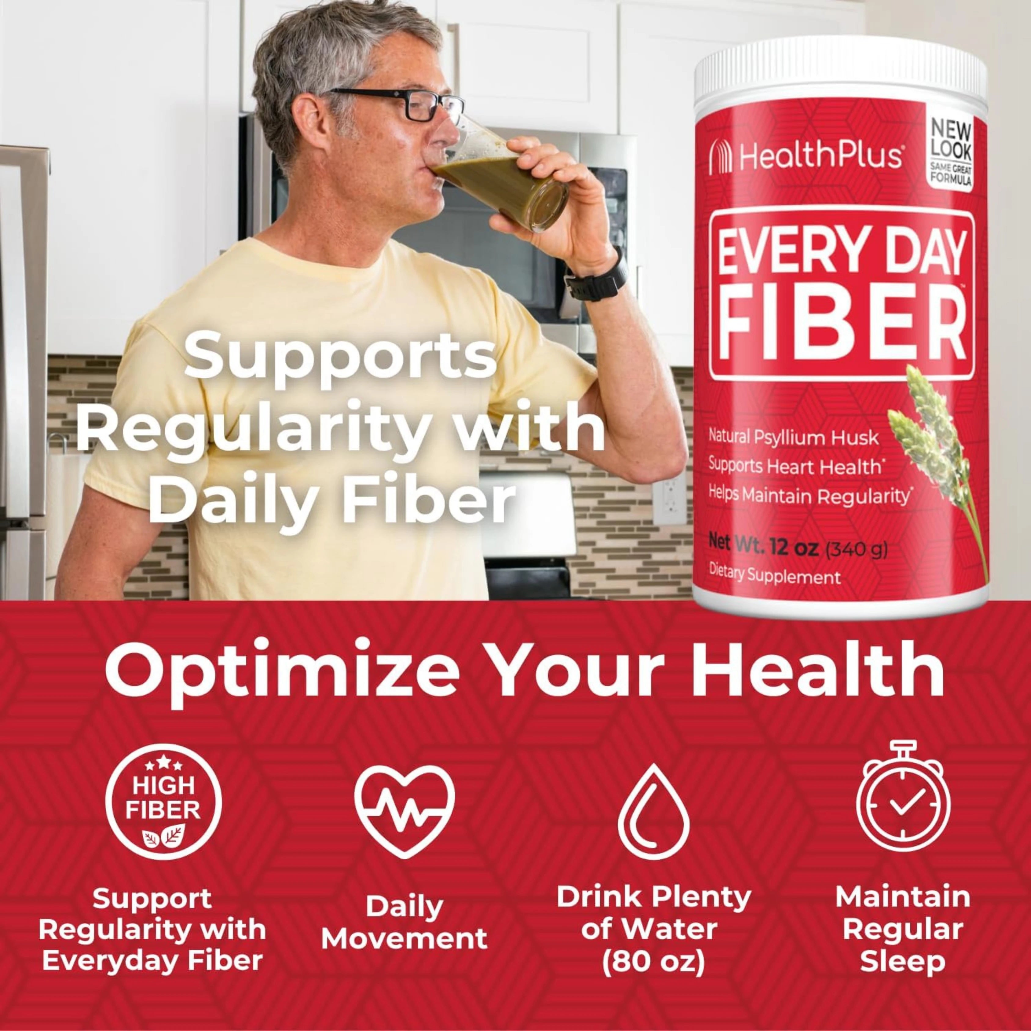 Health Plus, Every Day Fiber, 12 oz, 340 g