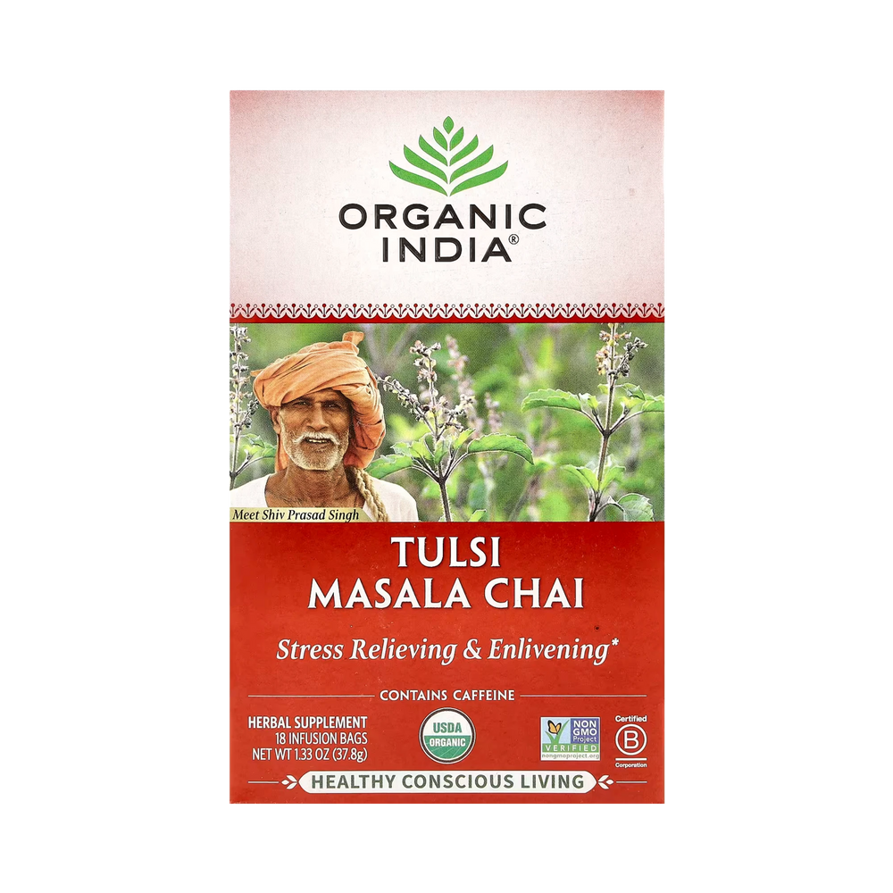Organic India, Tulsi Tea, Masala Chai, 18 Infusion Bags, 1.33 Oz