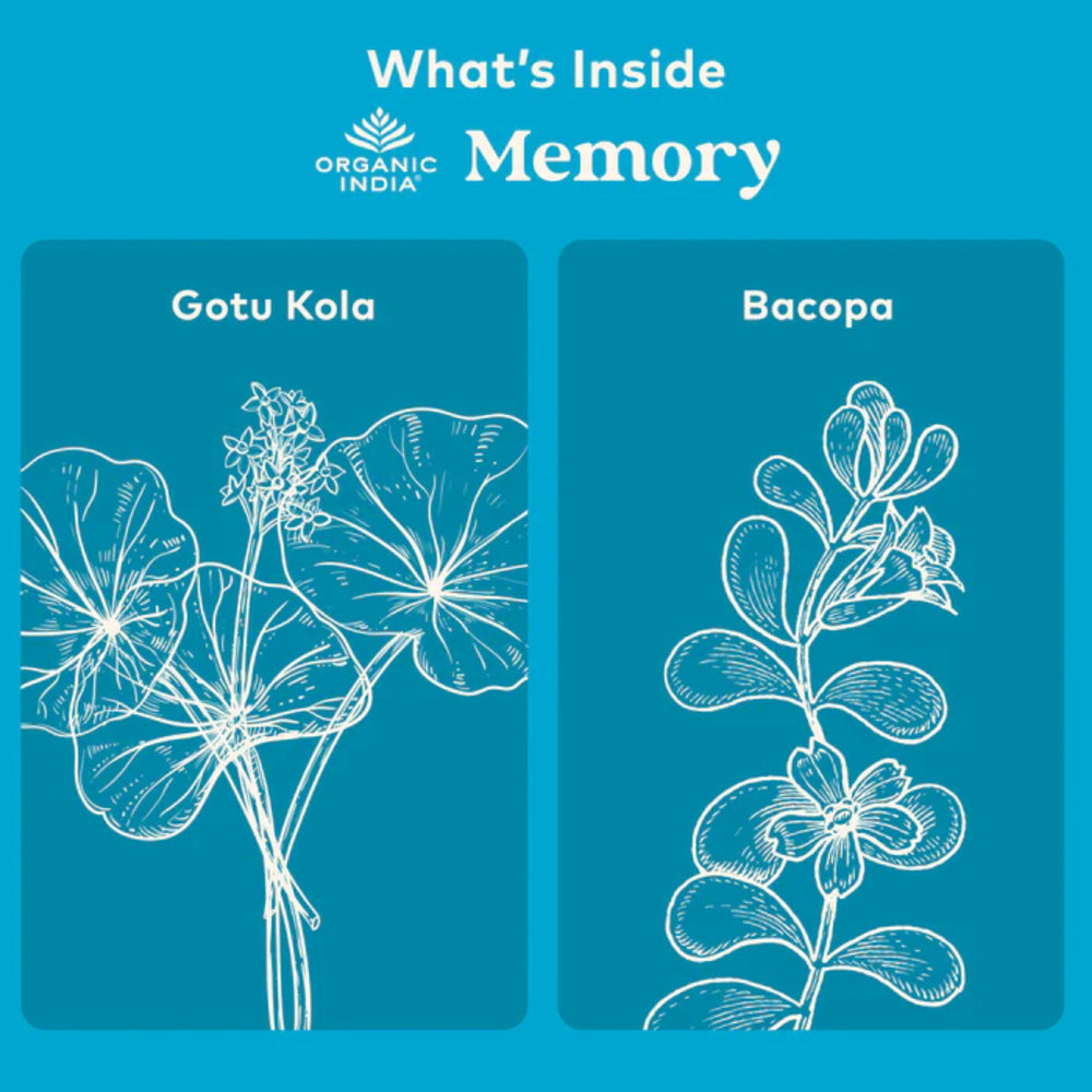 Organic India, Memory, 90 Vegetarian Caps
