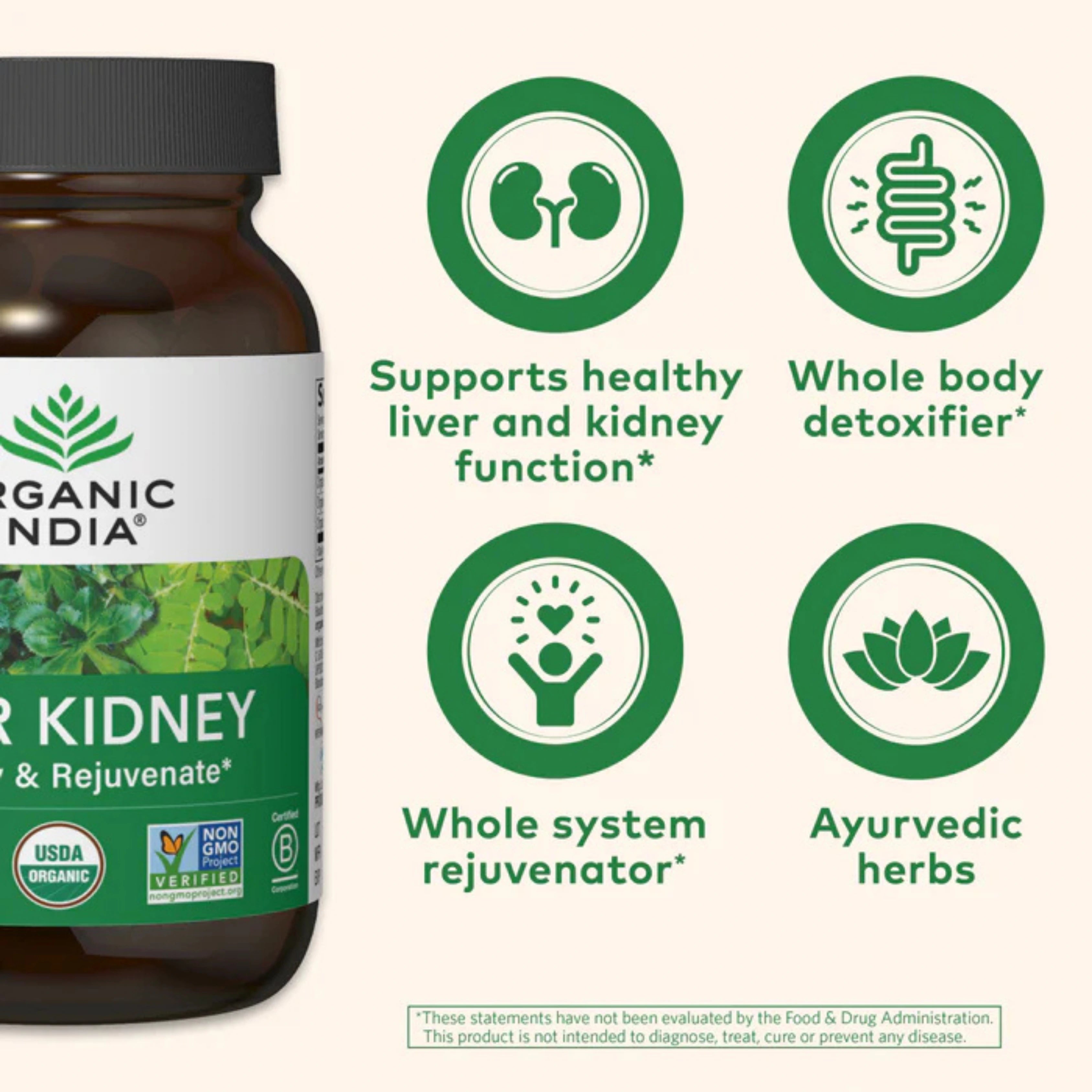 Organic India, Liver Kidney, 90 Veg Caps