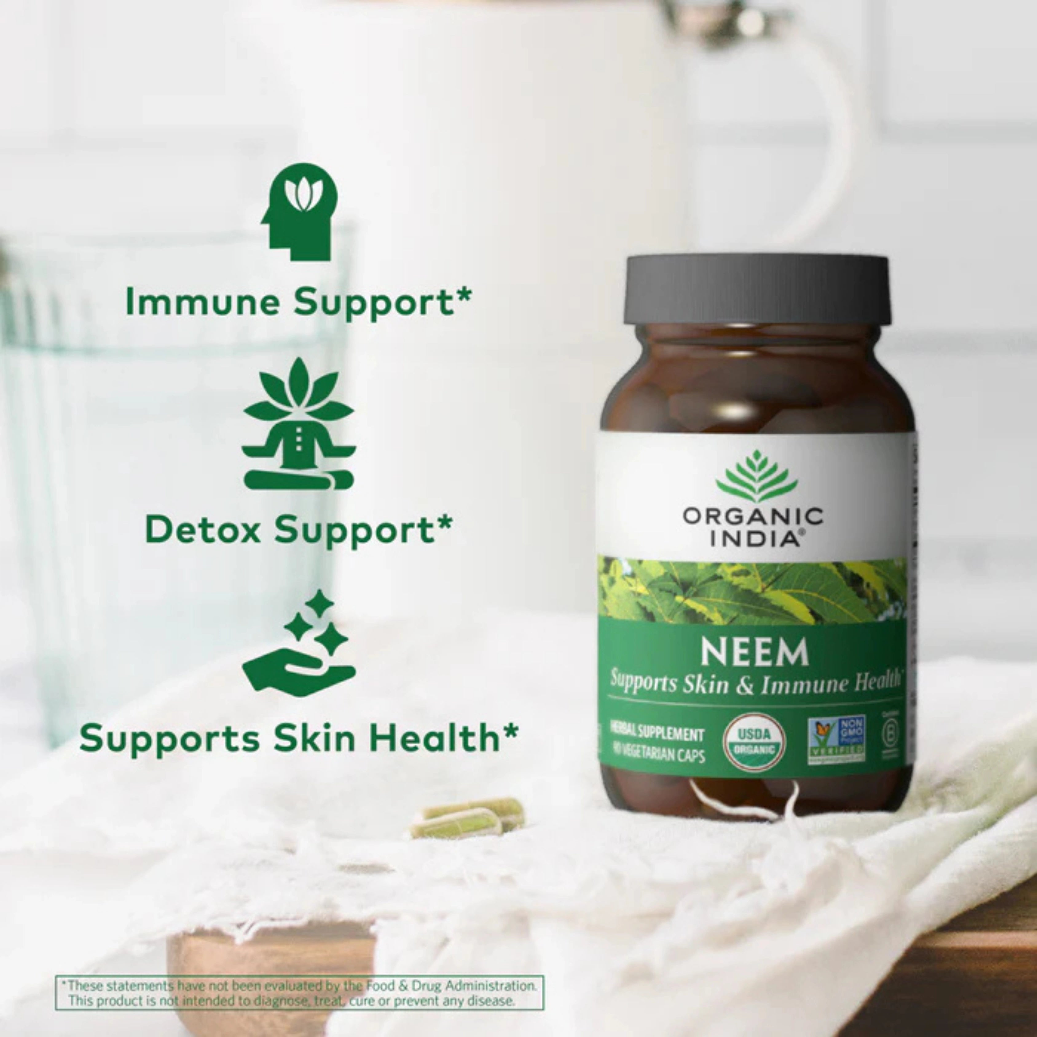 Organic India, Neem, 90 Vegetarian Caps