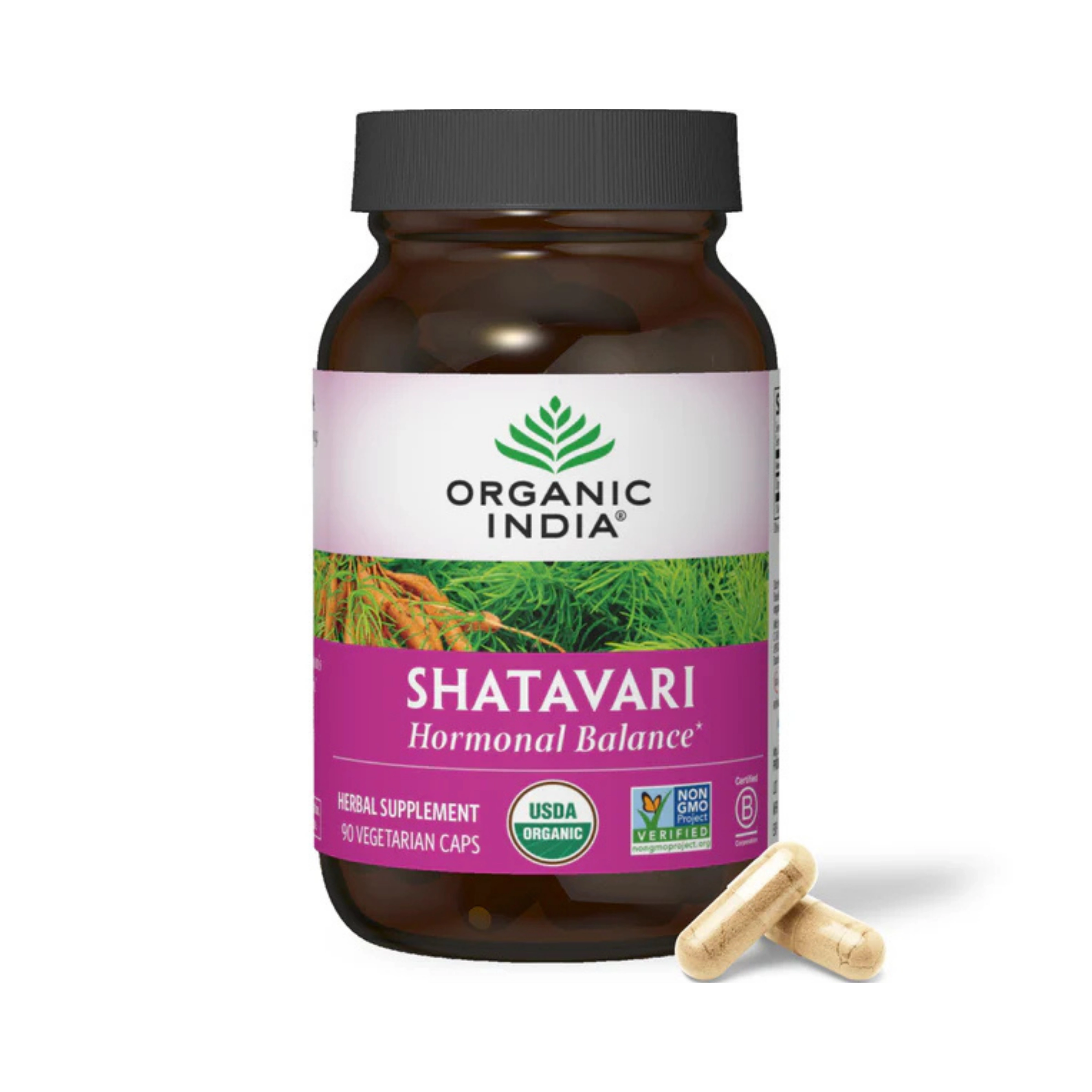 Organic India, Shatavari, 800 Mg, 90 Vegetarian Caps