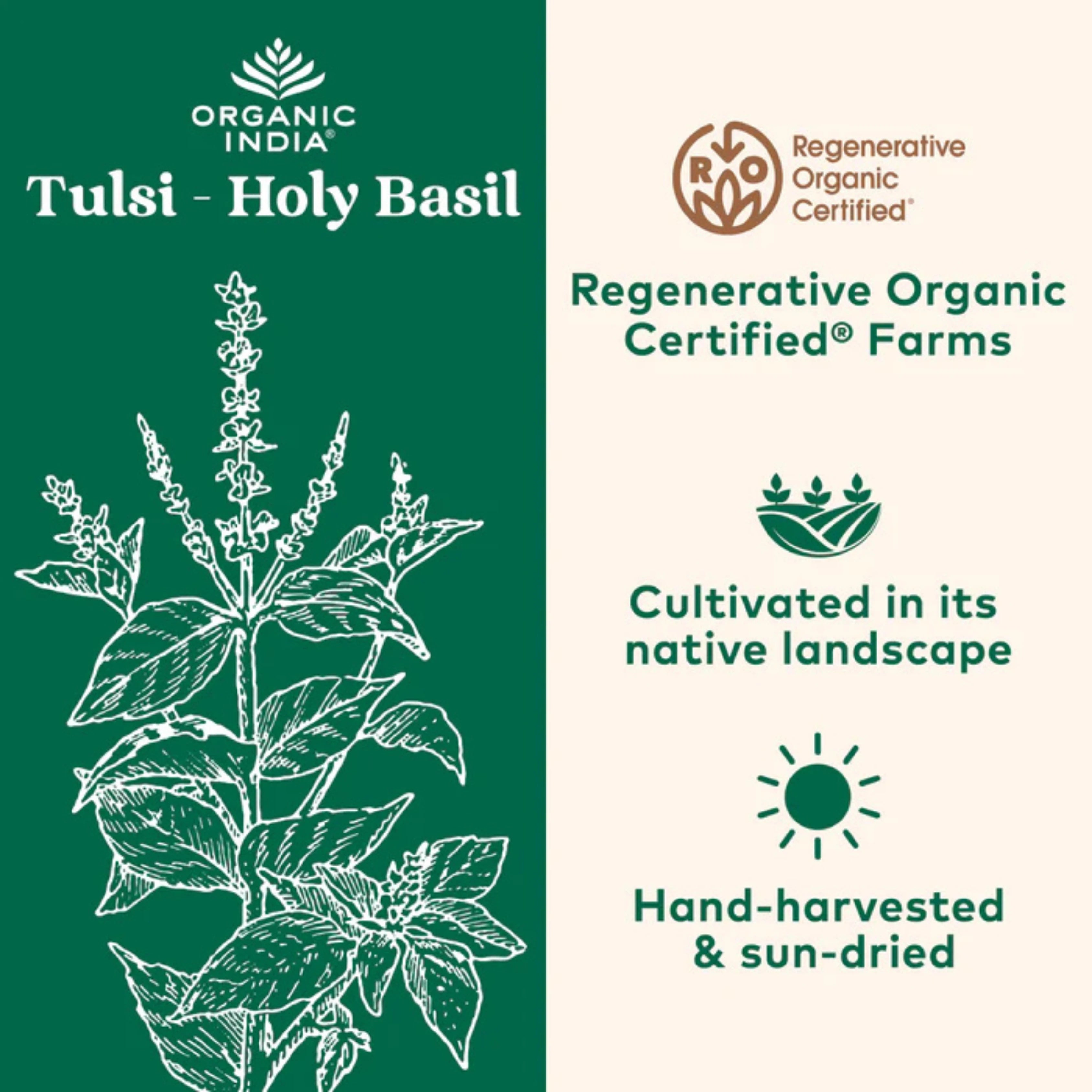 Organic India, Tulsi-Holy Basil, 90 Vegetarian Caps