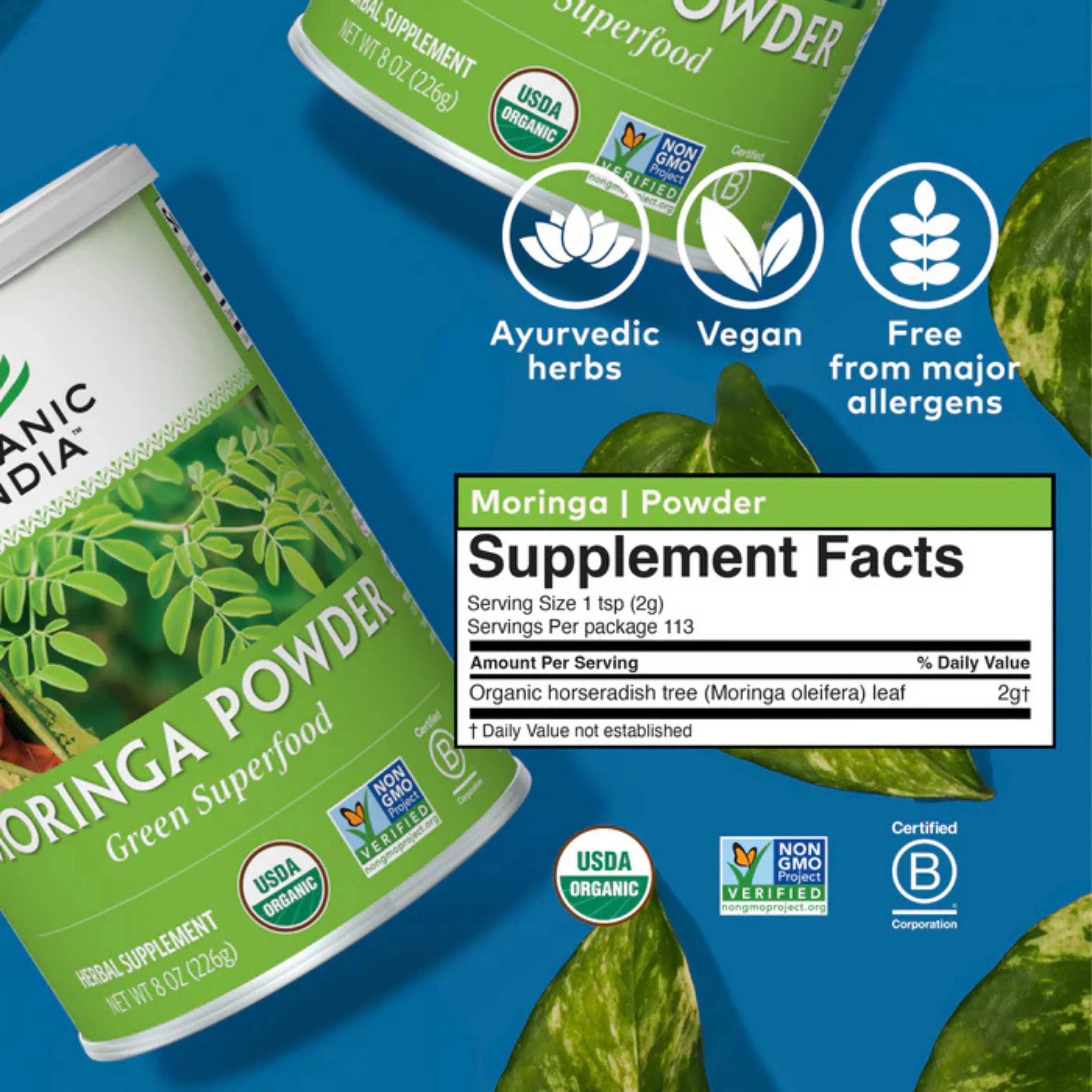 Organic India, Moringa Green Superfood, 8 Oz