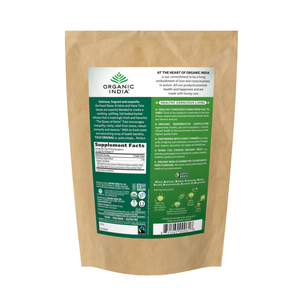 Organic India, Tulsi Loose Leaf Tea, Original, Caffeine-Free, 16 Oz