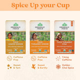 Organic India, Tulsi Tea, Turmeric Ginger, Caffeine-Free, 18 Infusion Bags, 1.2 Oz